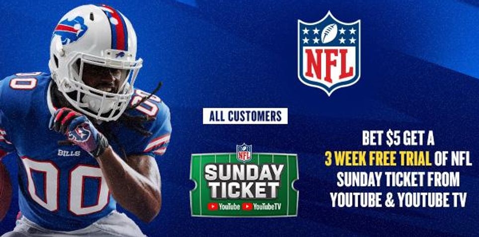 FanDuel Promo for All Customers: Bet $5, Get NFL Sunday Ticket Free Trial 9/12/24