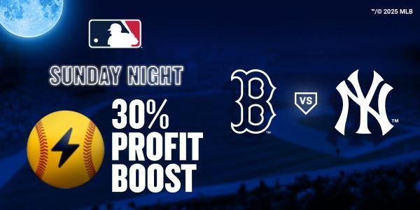 MLB Sunday Night 30% Live Profit Boost