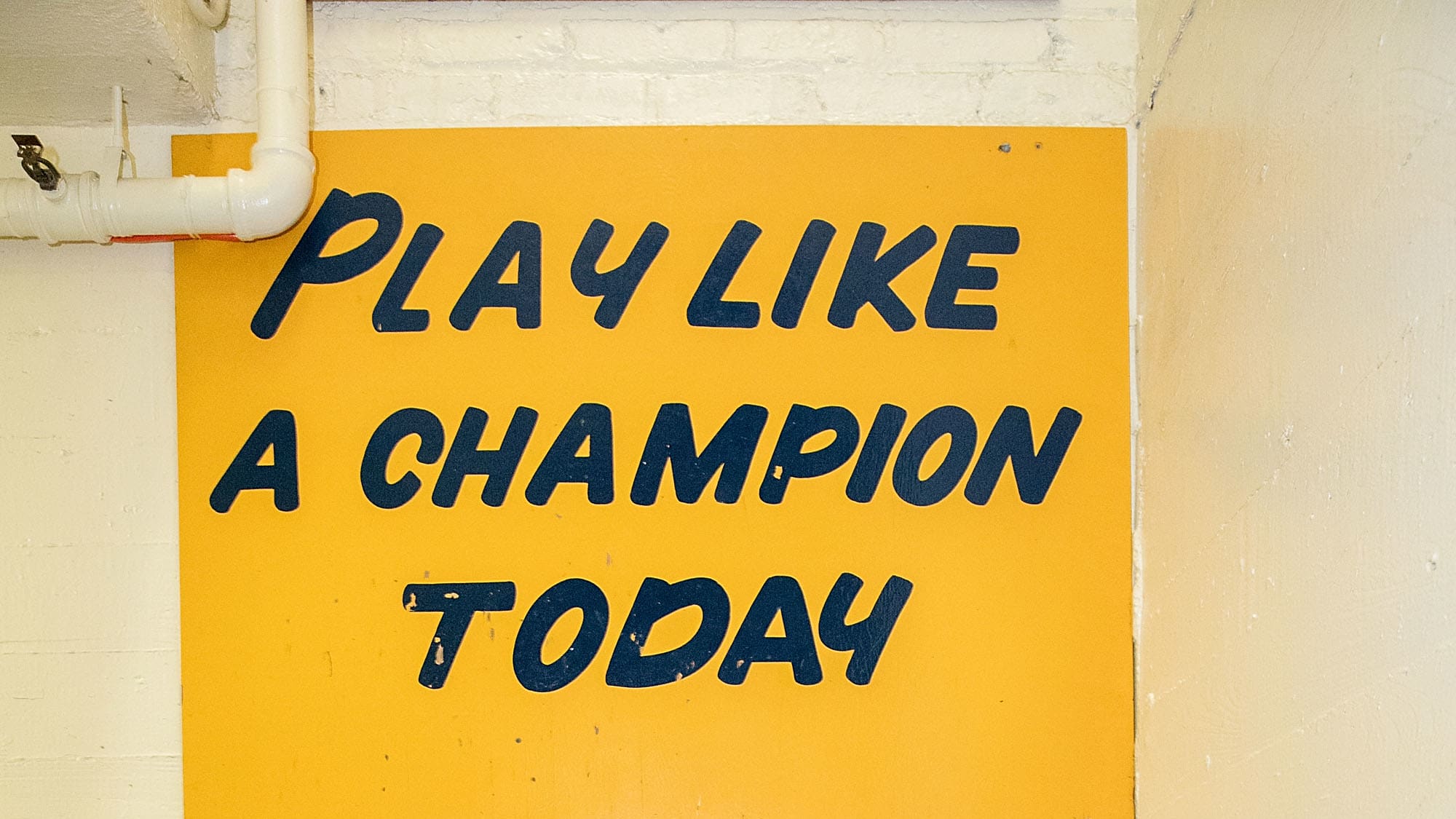Notre Dame's Iconic 'Play Like a Champion Today' Sign Hilariously Repurposed